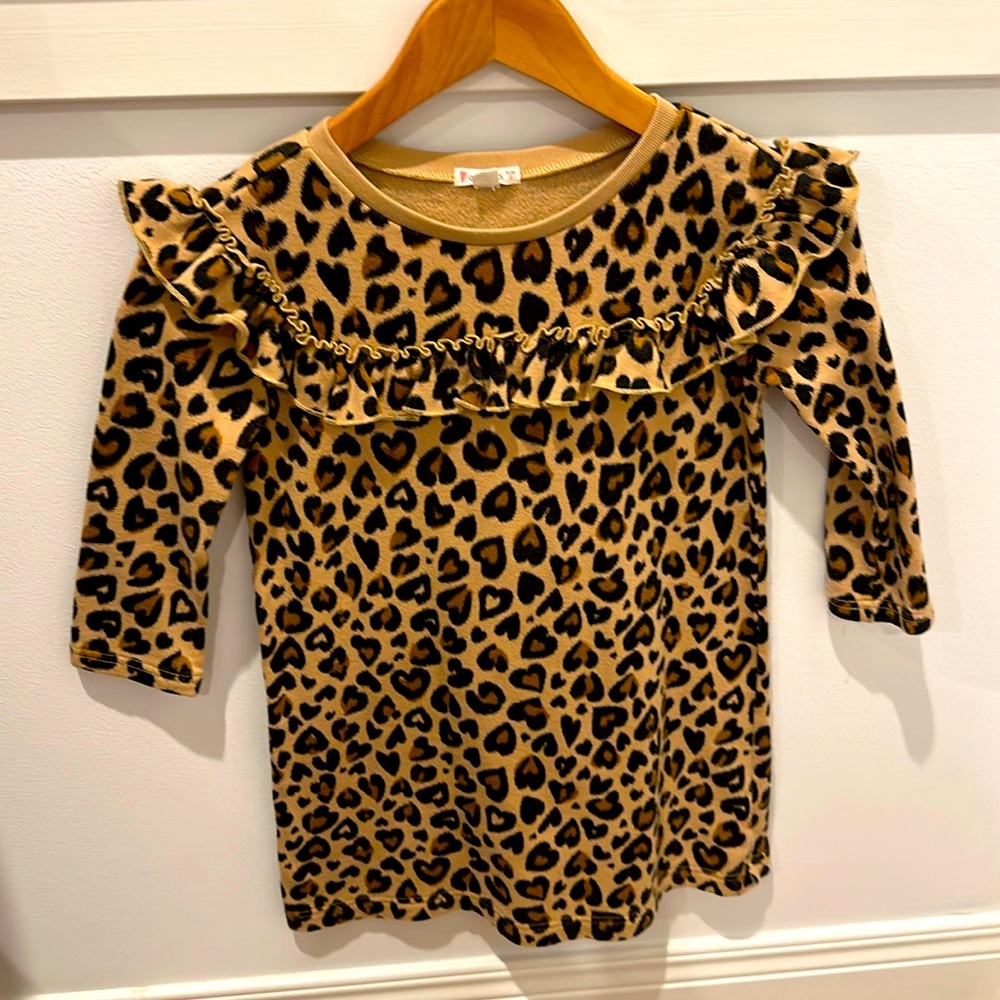 Good condition leopard sweatshirt dress